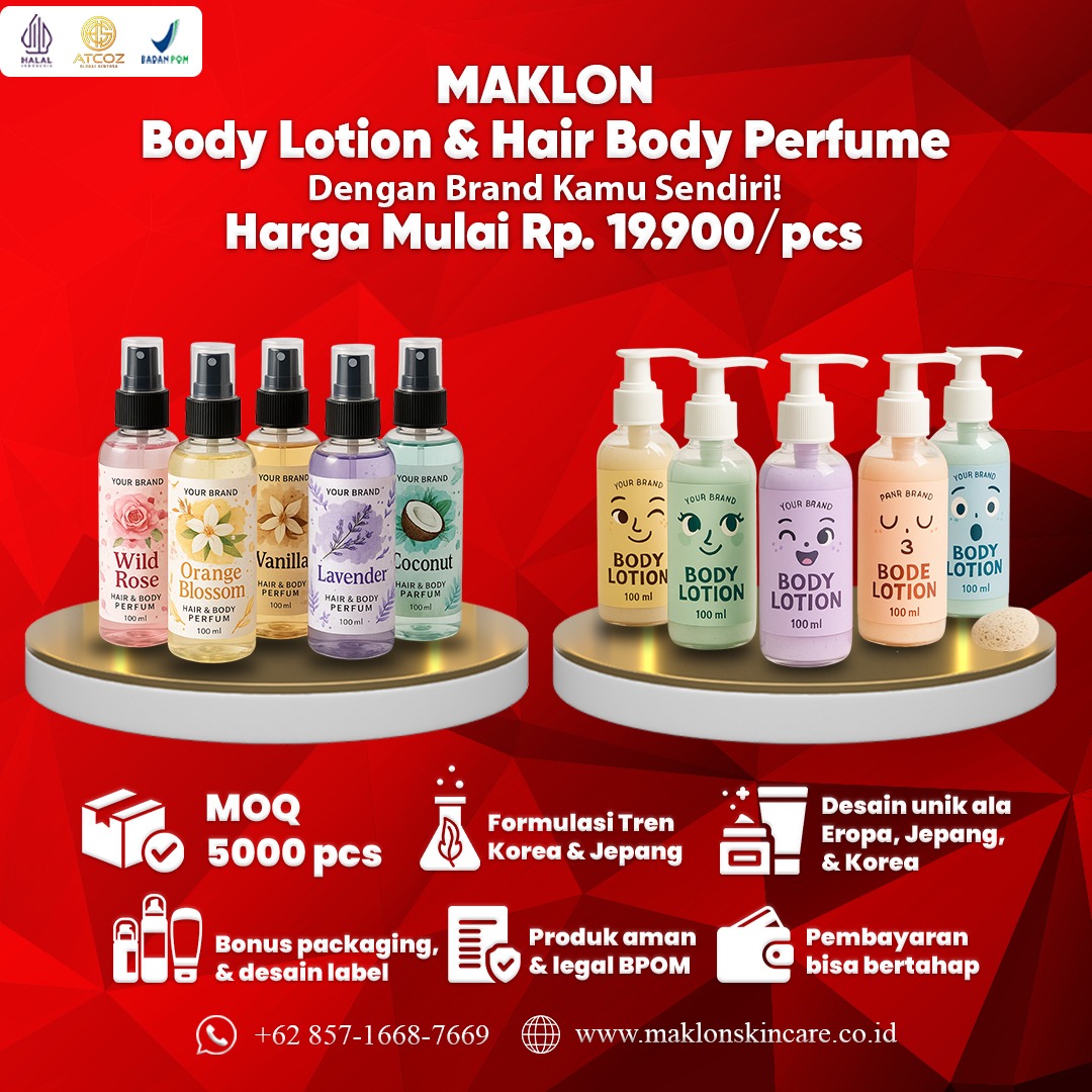 Maklon OEM Body Mist & Lotion